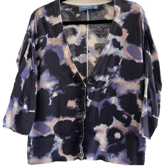 SIMPLY VERA Vera Wang Woman’s Tie Dye Button Front Cardigan size Medium - Picture 1 of 5